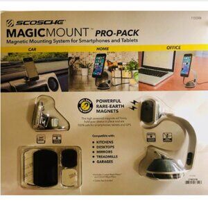 Scosche MagicMount Pro Pack Smartphone Tablet Magnetic Mounting Magnets Car Desk